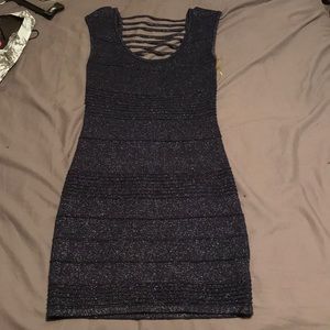 Wow couture - Black metallic bodycon dress